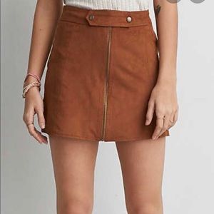 Suede Mini Skirt